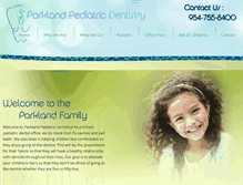 Tablet Screenshot of parklandpediatricdentistry.com